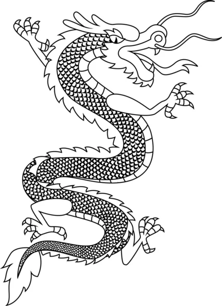 Kínai sárkány — Stock Vector