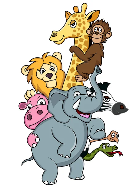 Dibujos animados animales — Vector de stock