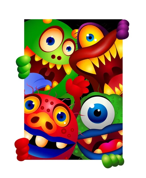 Monster-Cartoon — Stockvektor