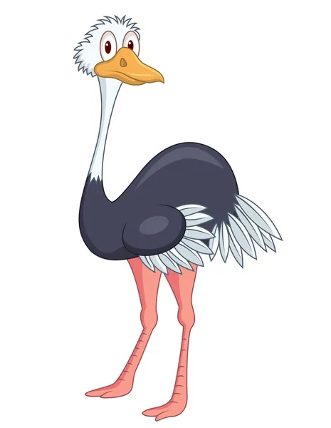 Dibujos animados avestruz — Archivo Imágenes Vectoriales