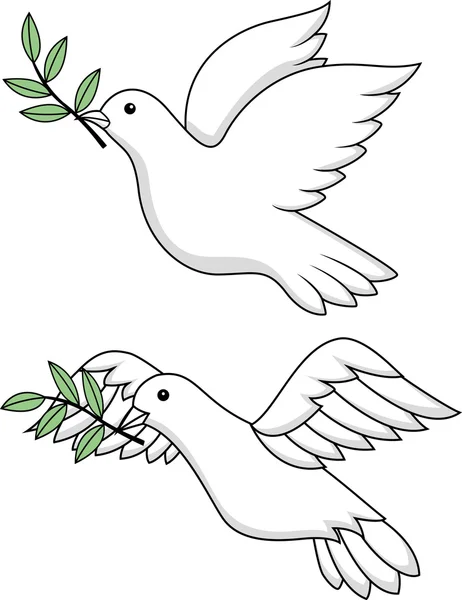 Paloma blanca símbolo — Archivo Imágenes Vectoriales
