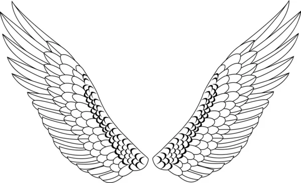 Křídlo silueta — Stockový vektor