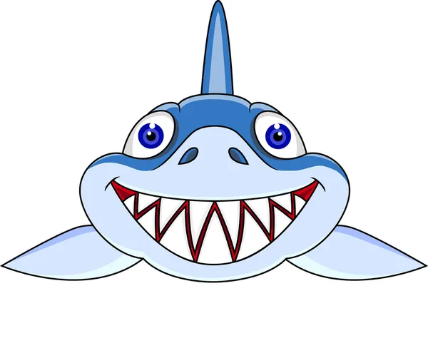 Köpekbalığı karikatür — Stok Vektör