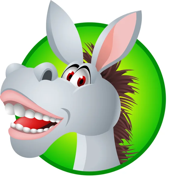 Funny Donkey Cartoon — Stock Vector