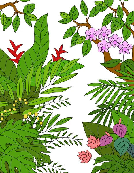 Тропічний ліс фону — стоковий вектор
