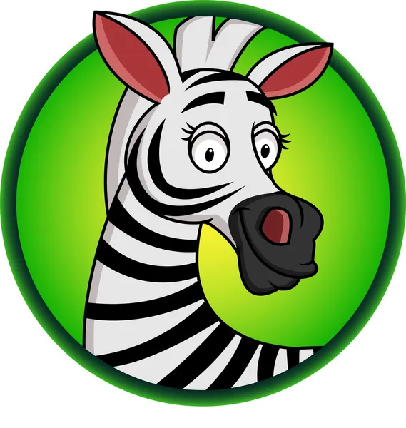 Cartone animato Zebra — Vettoriale Stock