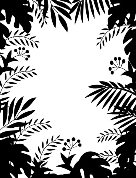 Džungle silueta — Stockový vektor