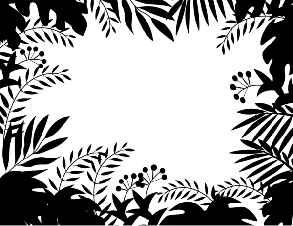 Sziluettjét dzsungel — Stock Vector