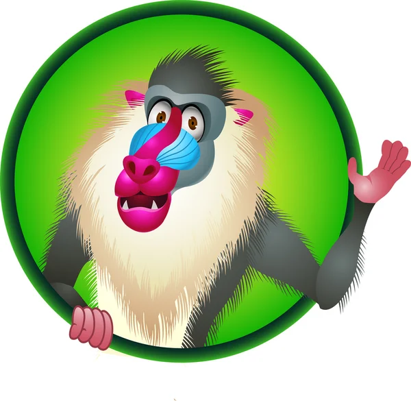 Caricature de babouin — Image vectorielle