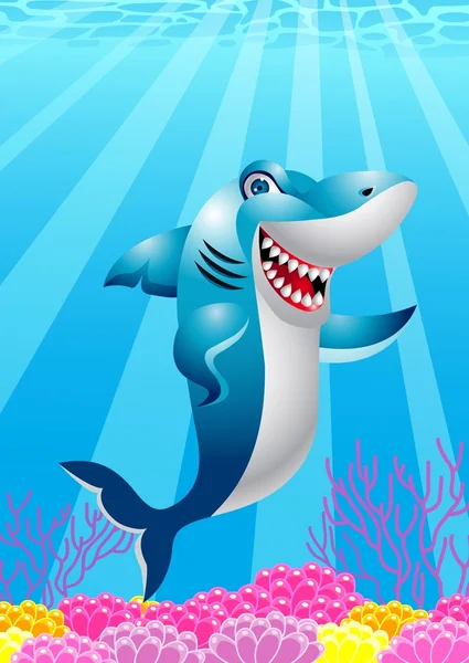 Shark cartoon — Stock Vector