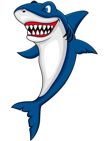 Happy shark cartoon — Stock Vector