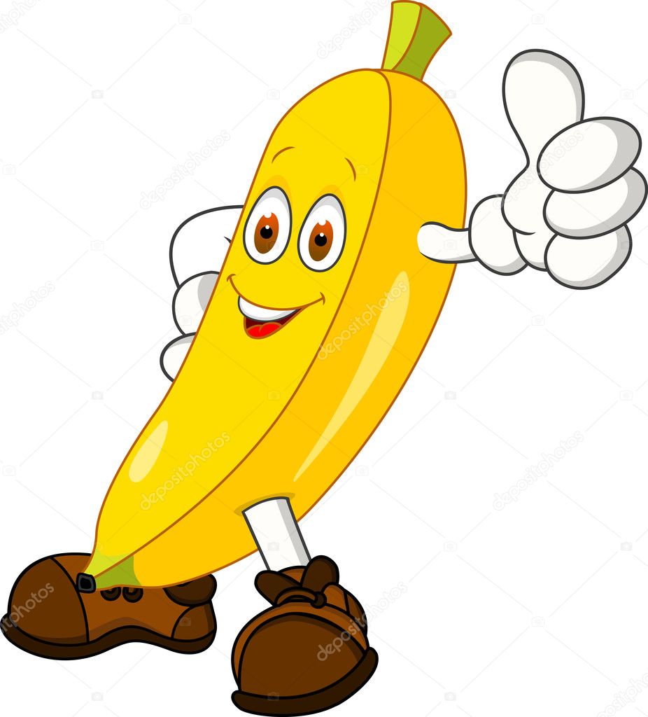 Banana Cartoon Stock Vector Image by ©idesign2000 #10356466