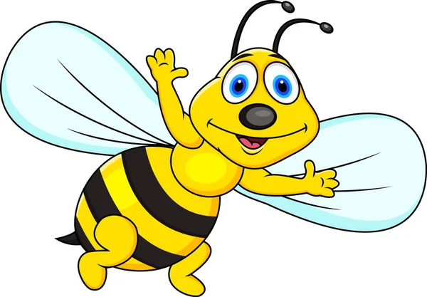 Caricature d'abeille — Image vectorielle