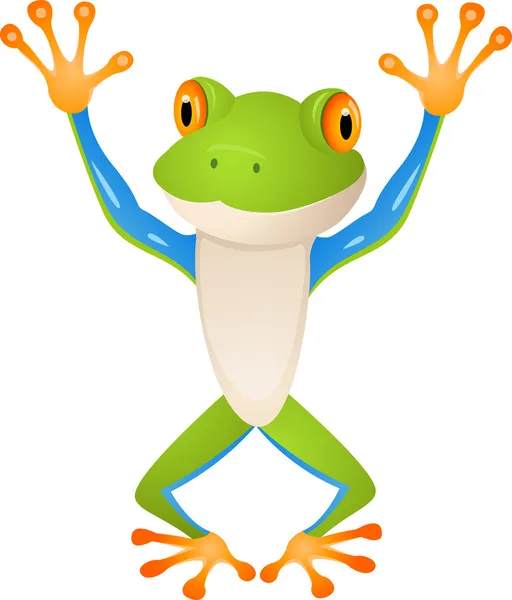 有趣的青蛙 — 图库矢量图片