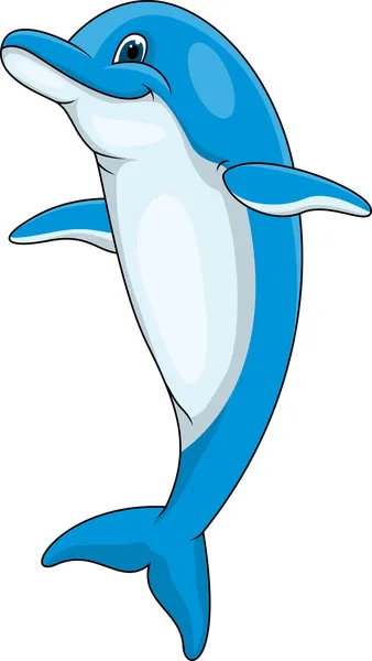 Delfín divertido — Vector de stock