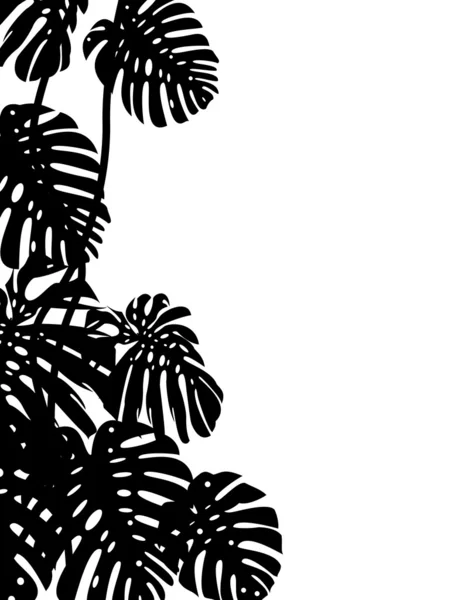 Fondo de hoja tropical — Vector de stock