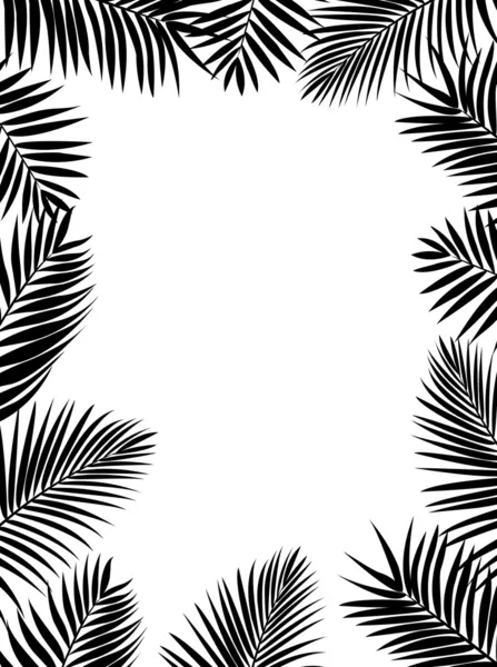 棕榈叶轮廓 免版税图库插图