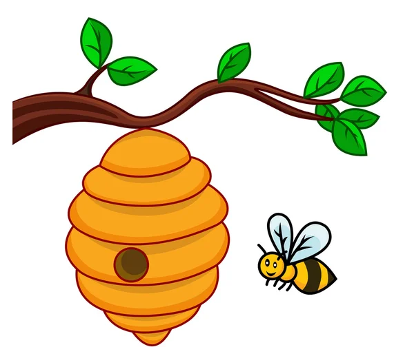 Illustration of isolated beehive branch — Stock Vector