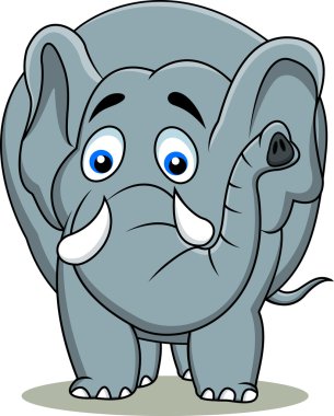 Cute elephant cartoon clipart