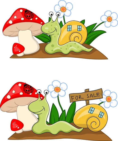 Caricature d'escargot — Image vectorielle