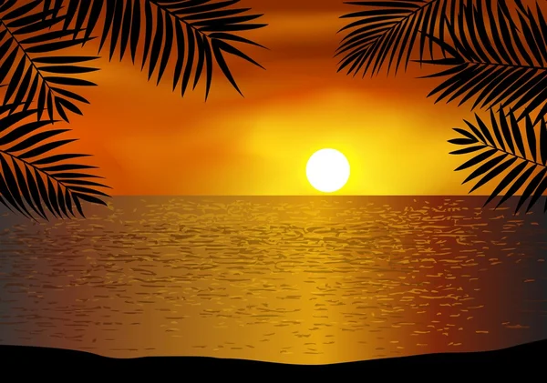 Tropischer Strand Hintergrund — Stockvektor
