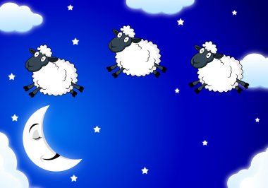 Counting Sheep clipart