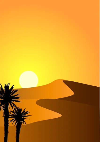 沙漠背景 — 图库矢量图片