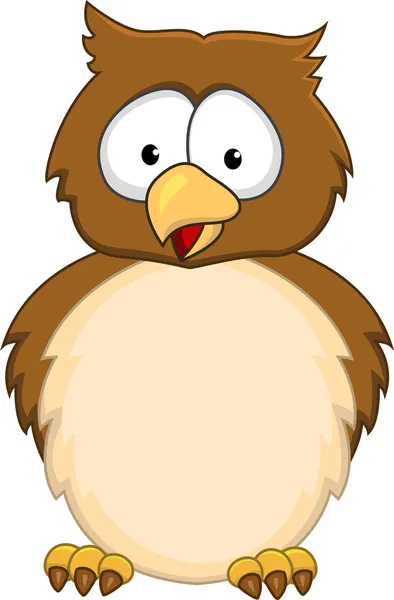 Funny owl cartoon — Stock Vector