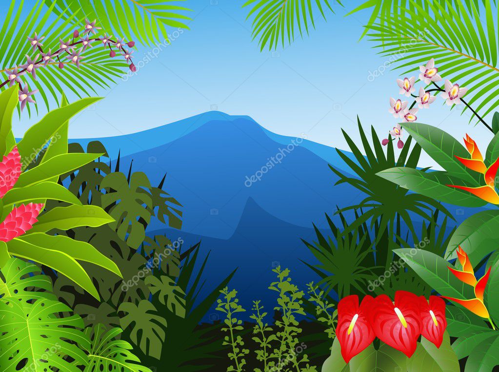 Tropical leaf background — Stock Vector © idesign2000 #10660137