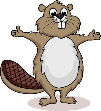 Beaver cartoon showing clipart