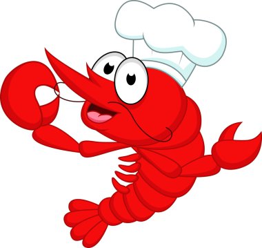 Shrimp chef clipart