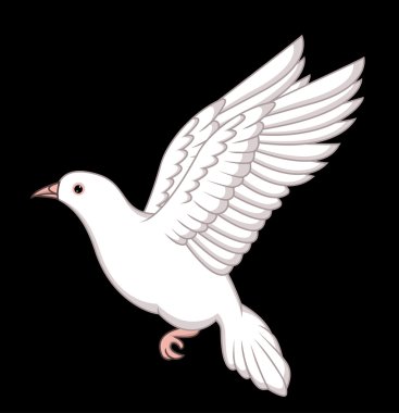 White dove flying clipart