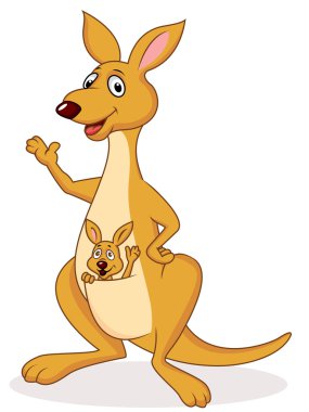 Kangaroo cartoon clipart