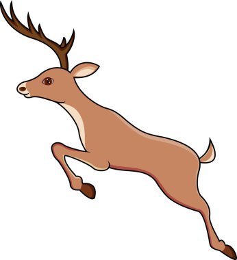 Deer Jumping clipart