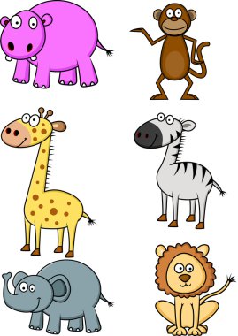 Wild animal cartoon clipart