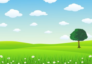 Landscape With Grass clipart