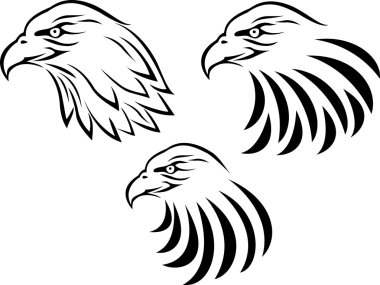 Eagle head tattoo clipart