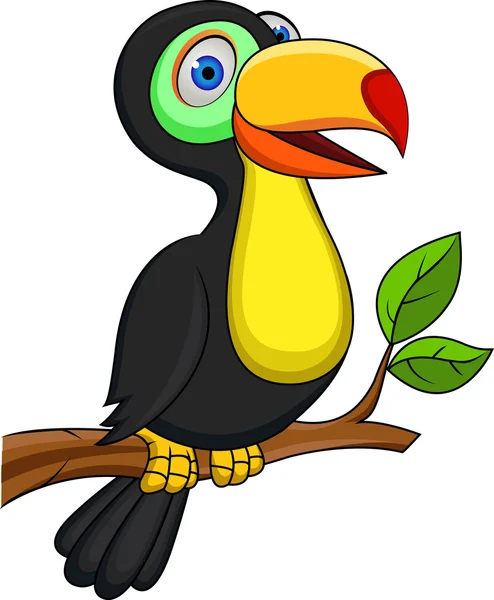 Desenhos animados de aves tucano — Vetor de Stock