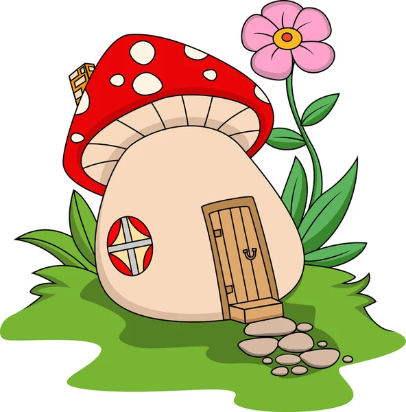 Фантастический грибной домик — стоковый вектор