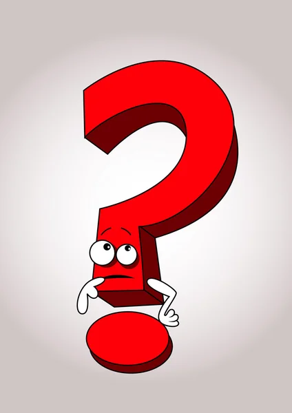 stock vector Question mark cartoon