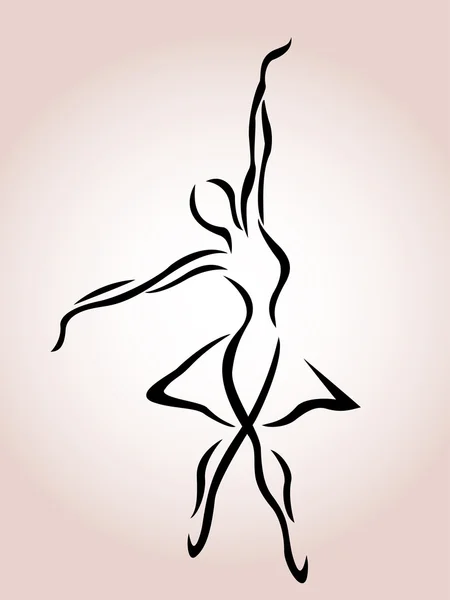 Stock vector Ballet art silhouette