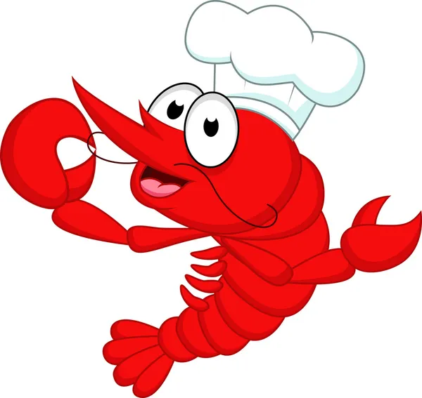 Shrimp chef — Stock Vector