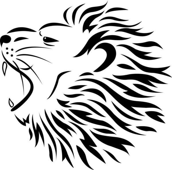 狮子部落纹身 — 图库矢量图片