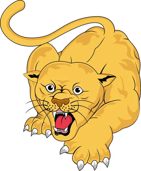 Panther Cartoon — Stockvector