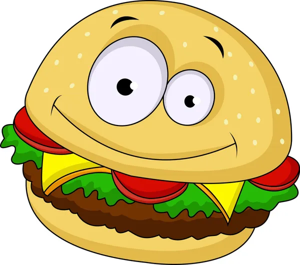 Burger мультиплікаційний персонаж — стоковий вектор