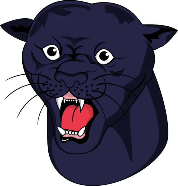 Black panther hoofd — Stockvector