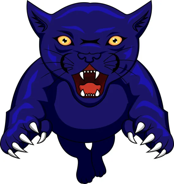 Panther aanvallen — Stockvector