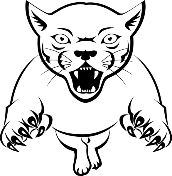 Panther aanvallen — Stockvector