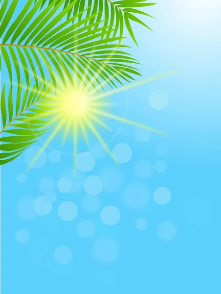 Palm leaf bakgrund — Stock vektor