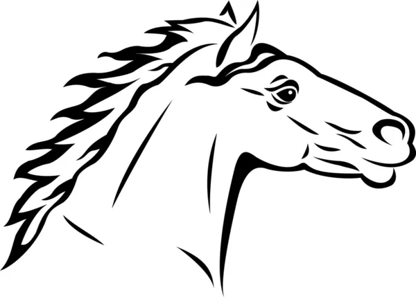 Horse Tattoo — Stock Vector